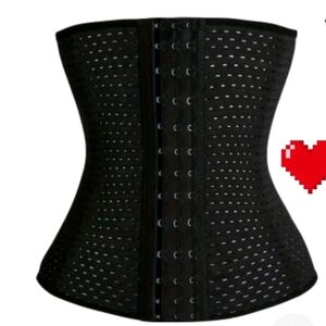 Black Mesh Shapewear Corset with Hook Closure/ Incudes Free Item.